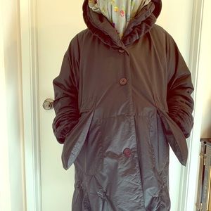 Black puffed winter coat. Made in Germany, XL-2X